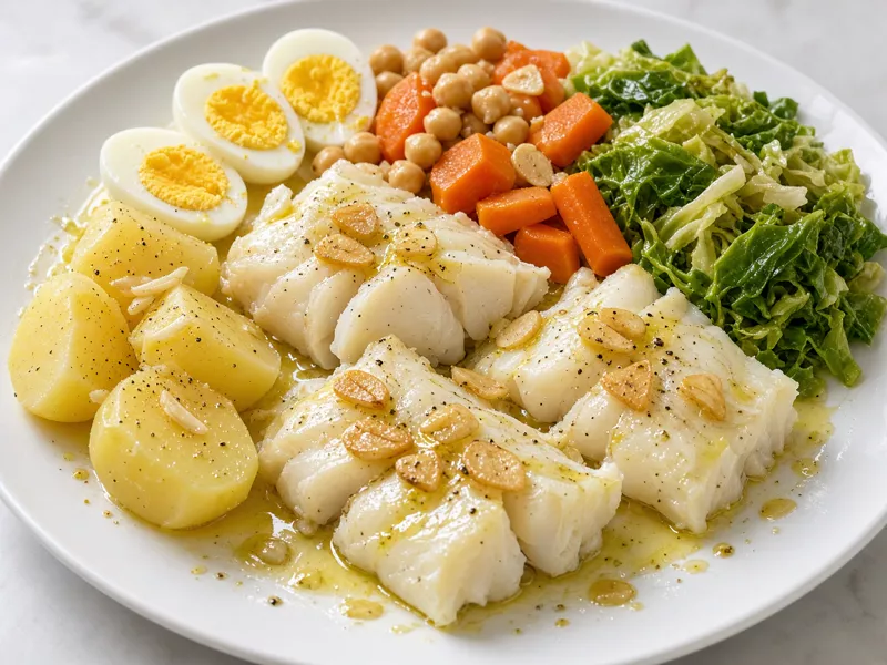 Bacalhau cozido com todos